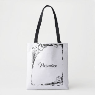 Tote Bag Lily art nouveau
