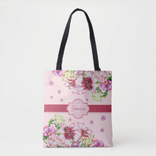 Tote Bag Lily & Peony Rose floral