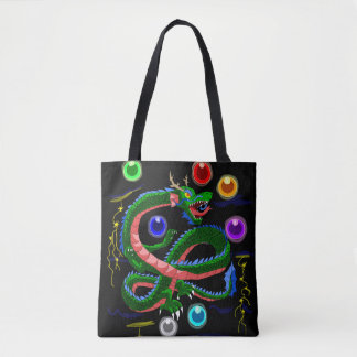 Tote Bag L'imaginaire foncé de dragon portent Fourre-tout