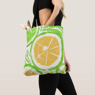 Tote Bag Lime de citron Abstrait Dye de tourbillon