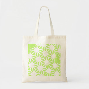 Tote Bag Lime green geometric pattern