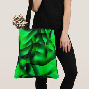 Tote Bag Lime vert et noir ondulation, avec ombre?
