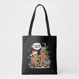 Tote Bag L'Infirmière De Noël Gingerbread Homme Avez-Vous E