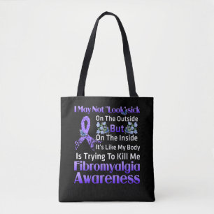 Tote Bag L'intérieur c'est comme ma fibromyalgie corporelle