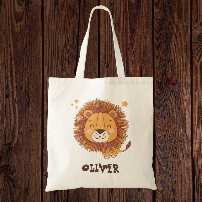Tote Bag Lion blanc mignon (Créateur téléchargé)