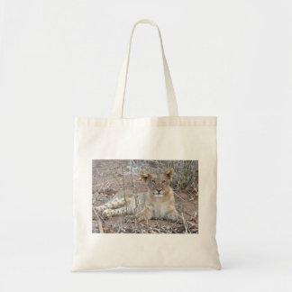 Tote Bag Lion Cub Avec Un Regard Doux Et Innocent.