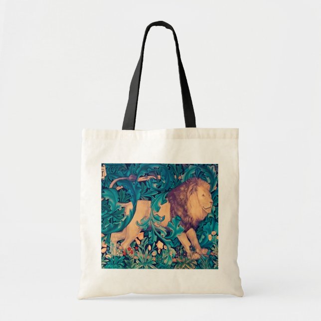 Tote Bag Lion dans la forêt, William Morris (Devant)