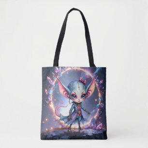 Tote Bag Liora – Cœur de cristal venu des étoiles 