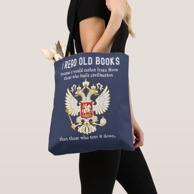 Tote Bag Lire les livres anciens Conservateur Anti Annuler  (De près)