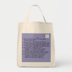 Tote Bag Lis Taureau 20 avril - 20 mai poème fourre-tout