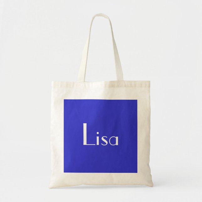 Tote Bag Lisa En Bleu Et Blanc III (Devant)