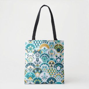 Tote Bag Lisbonne géométrique Azulejo tuile motif, portugai