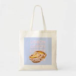 Tote Bag Lisbonne Travel Art, Blue, Portugal, Pastel