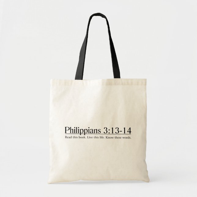 Tote Bag Lisez le 3h13 de Philippiens de bible - 14 (Devant)