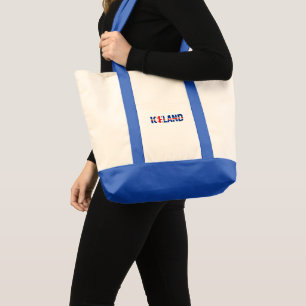 Tote Bag L'Islande aime patriote