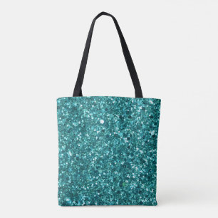 Tote Bag Lissage turquoise, étincelle et parties scintillan