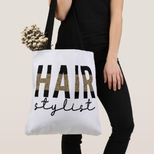 Tote Bag Liste de cheveux Cheetah Typographie Coiffeur Cade