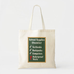 Tote Bag Liste de contrôle des fournitures scolaires