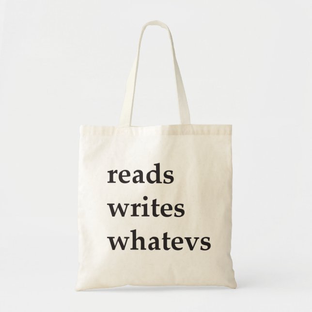 Tote Bag lit écrit des whatevs (Devant)
