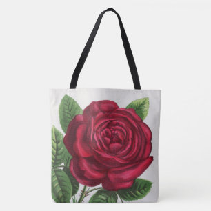 Tote Bag Lithographie de rose antique, François-Frédéric Gr