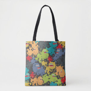 Tote Bag Little cute funny monsters
