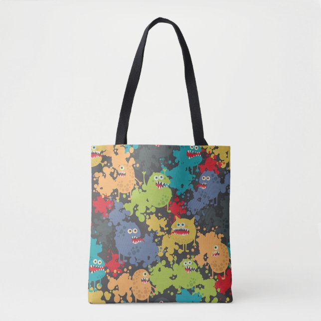Tote Bag Little cute funny monsters (Devant)