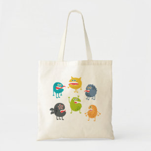 Tote Bag Little cute funny monsters