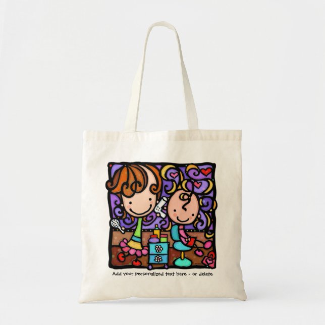 Tote Bag LittleGirlie joue le salon de coiffure FOURRE-TOUT (Devant)