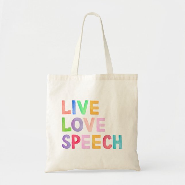 Tote Bag Live Love Speech Fourre-tout (Devant)
