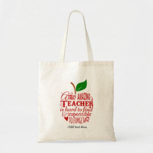 Tote Bag Livre d'art avec des mots sur un enseignant incroy