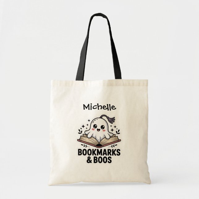 Tote Bag Livre de Signet Ghost Cosy personnalisé (Devant)