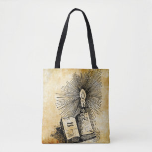 Tote Bag livre de sorts de sorcière Bougie Art de sorceller