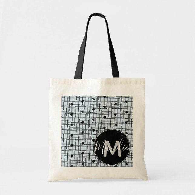 Tote Bag Livres de la bibliothèque Stars Black and Blue (Devant)