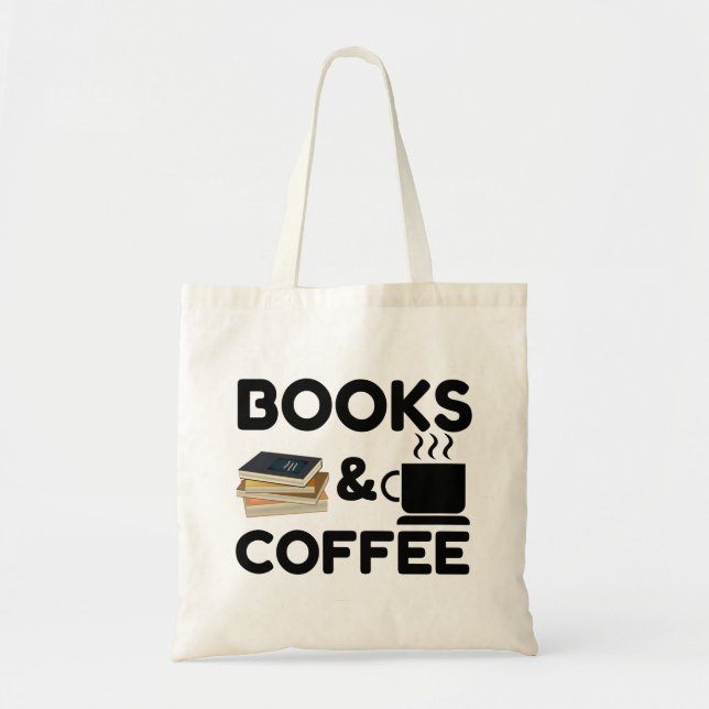 Tote Bag Livres Et Café (Devant)