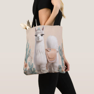 Tote Bag Llama à selle dans le désert