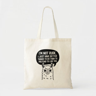 Tote Bag Llama pas grossière