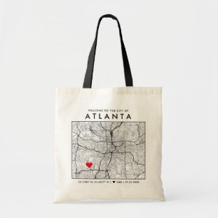 Tote Bag Localisateur d'amour Atlanta Accueil du Mariage