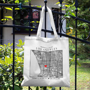 Tote Bag Localisateur d'amour de Los Angeles   Bienvenue Ma