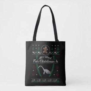 Tote Bag Loch Ness Monster Christmas Fausse Chemise