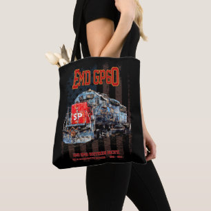 Tote Bag Locomotive diesel EMD GP60 et drapeau américain
