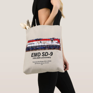 Tote Bag Locomotive patrimoniale EMD SD-9 USA 250e annivers