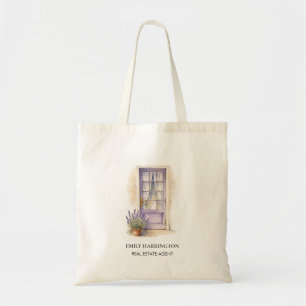 Tote Bag Logo aquarelle porte lavande Agent immobilier