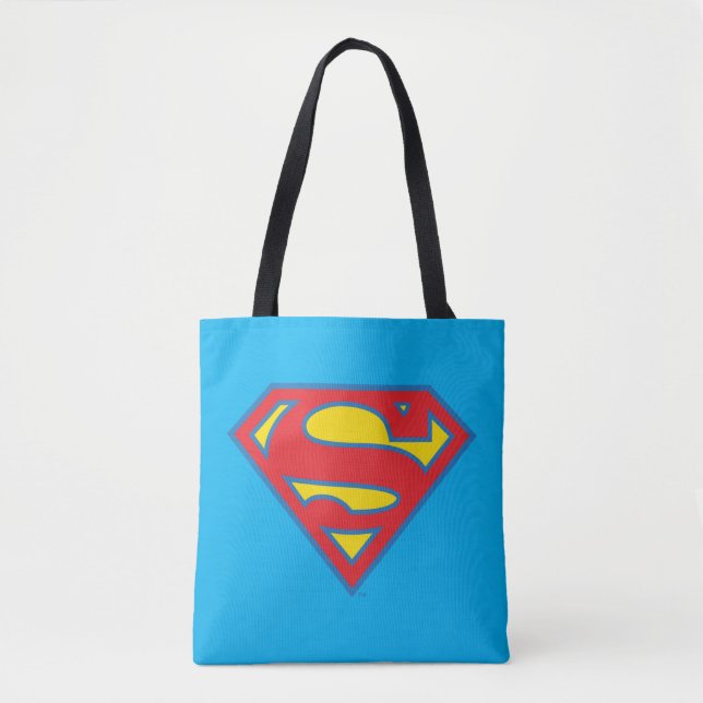 Tote Bag Logo classique Supergirl avec fond bleu (Devant)