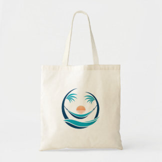 Tote Bag Logo de hamac de luxe au coucher du soleil
