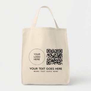 Tote Bag Logo de l'entreprise à double face Code QR