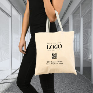 Tote Bag Logo de l'entreprise personnalisée Code Qr Minimal
