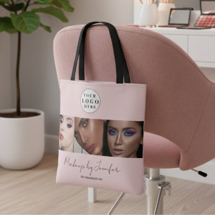 Tote Bag Logo de script rose vif Studio de maquillage photo