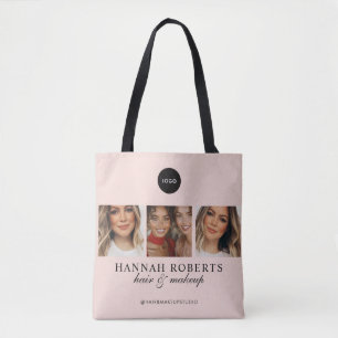 Tote Bag Logo de studio de coiffure et maquillage en écritu
