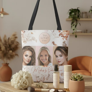 Tote Bag Logo de studio de maquillage photo avec écriture à