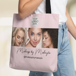 Tote Bag Logo de studio de maquillage photo en écriture ros